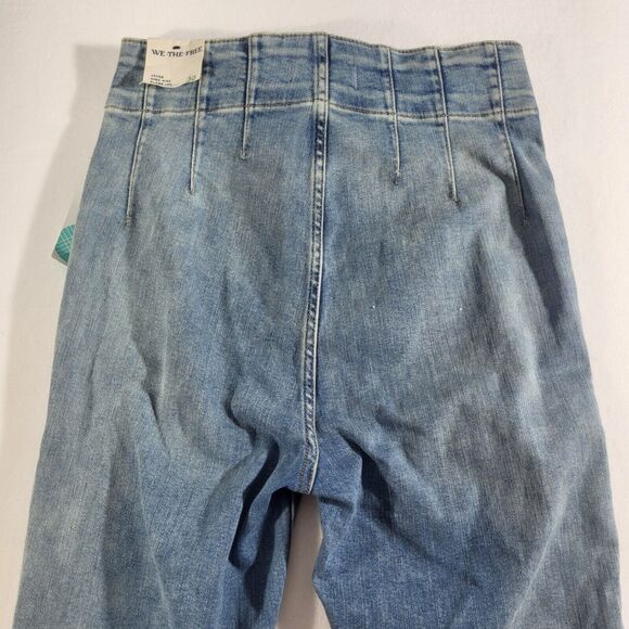 Free People We The Free Jayde Flare High Rise Jeans Women’s Size 30/10 Indigo - Picture 14 of 14